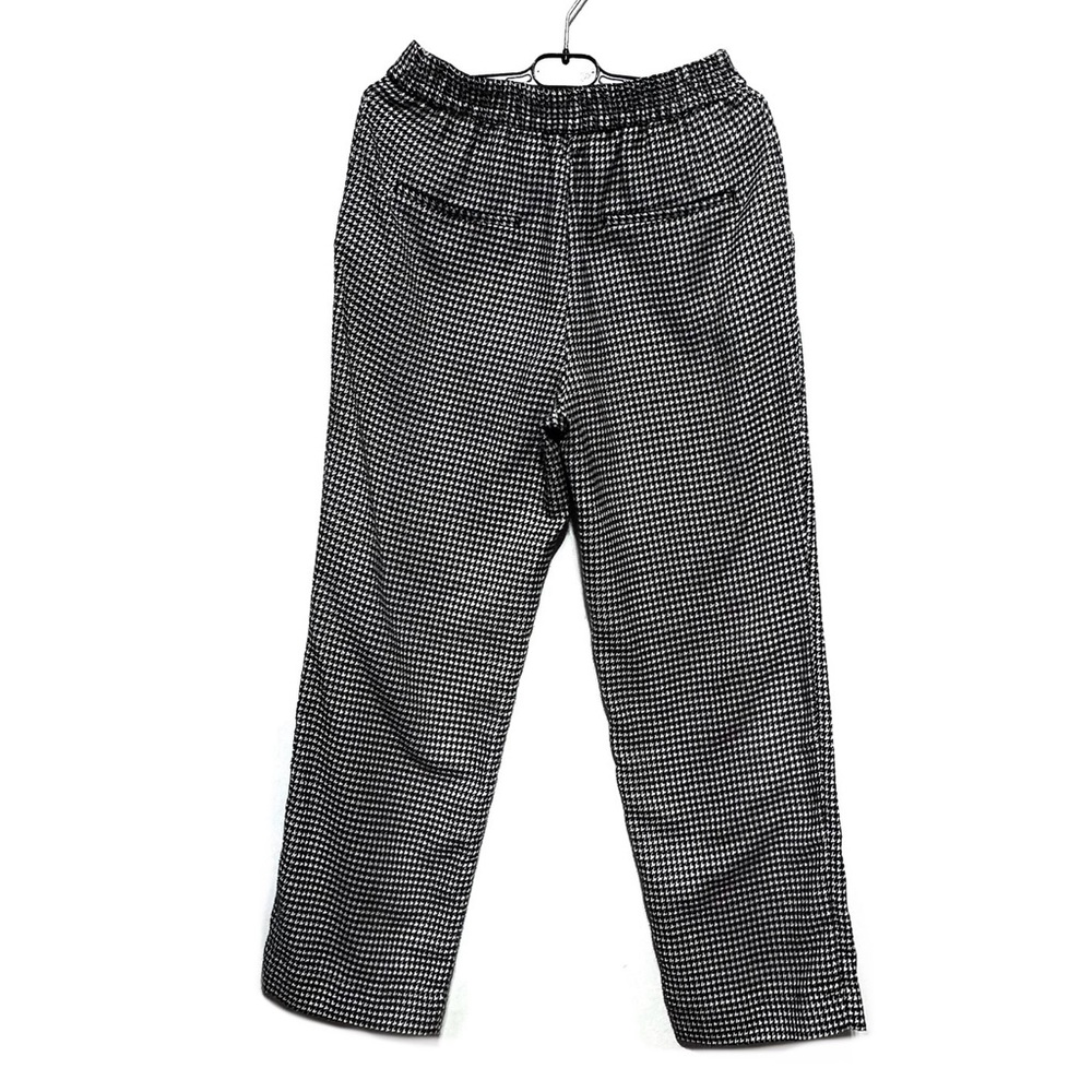 Zara Basic Black Houndstooth Pull On Straight Leg… - image 3